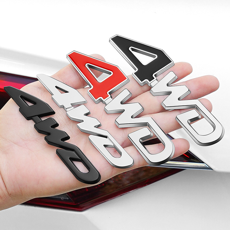 Metal 4X4 4WD Full Time V6 V8 Car Emblem Badge Netby