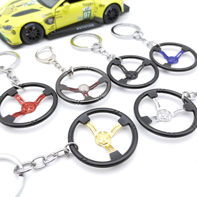 Creative Metal Steering Wheel Car Keychain Keyring Keyfob Netby