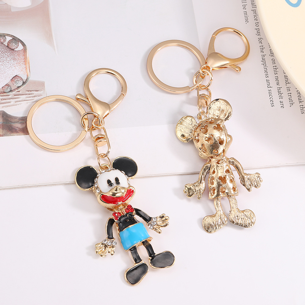 Rhinestone Mickey Mouse Keychain Keyring Netby
