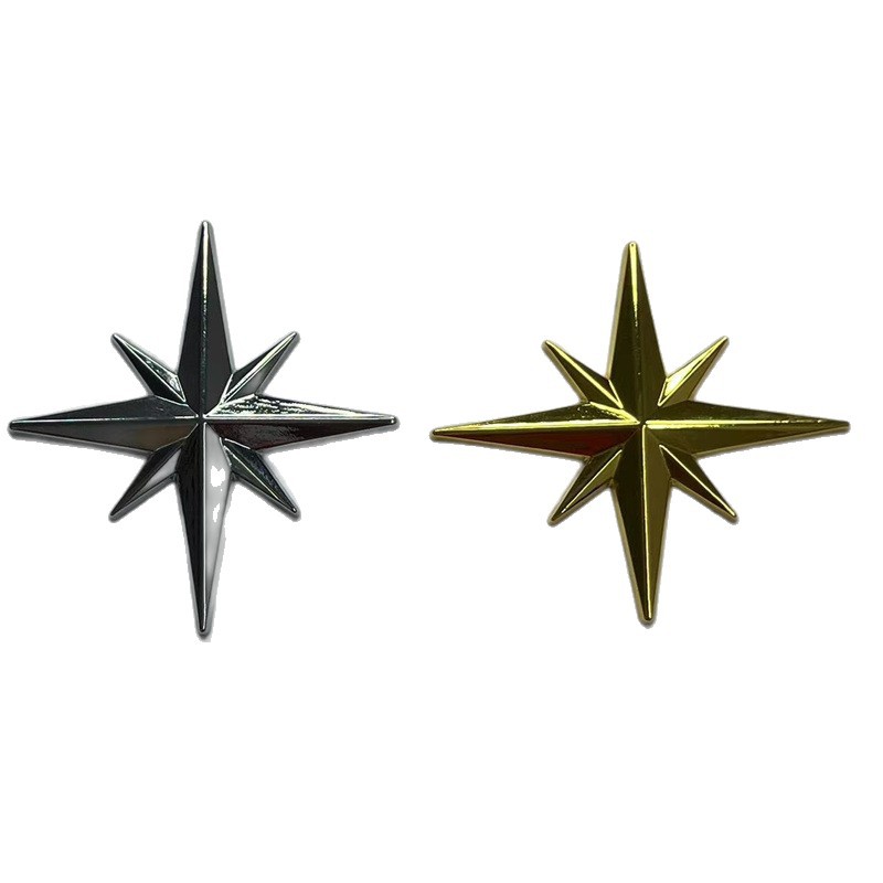 Metal Octagonal Star Car Sticker Netby