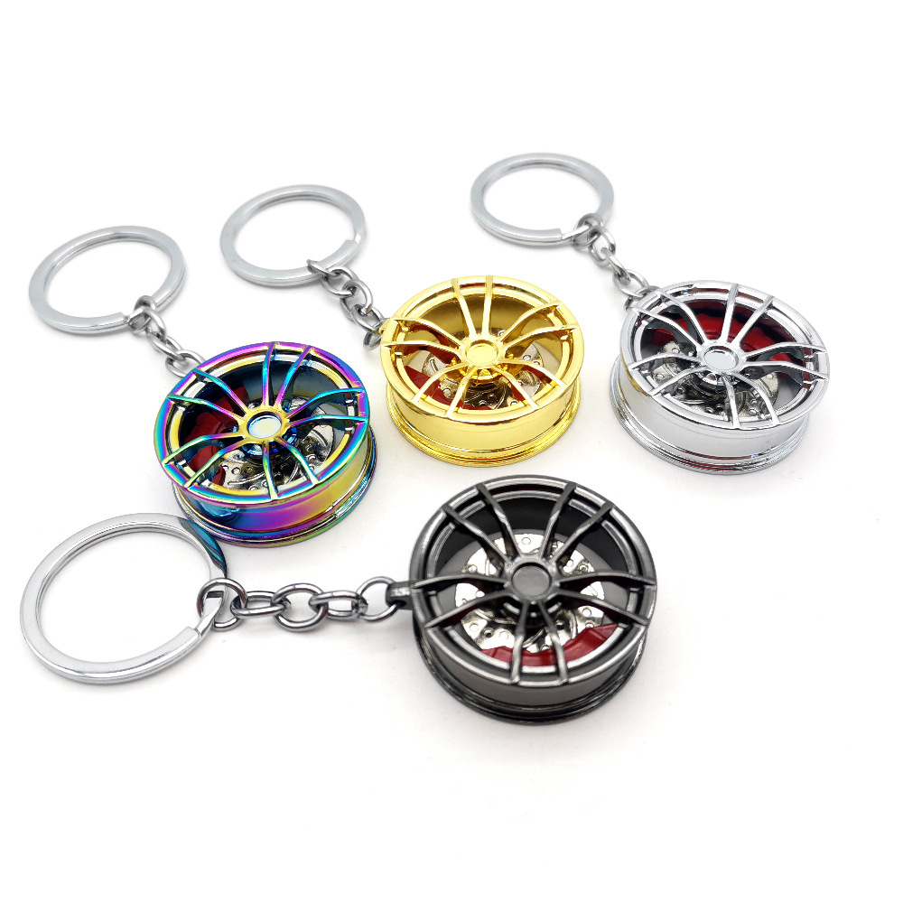 Metal Creative Wheel With Brake Car Keyring Keychain Keyfob Netby