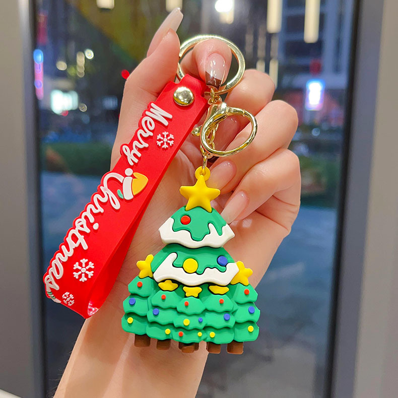 Silicon Festival Christmas Keychain Keyring Netby Santa Claus Trees Reindeer