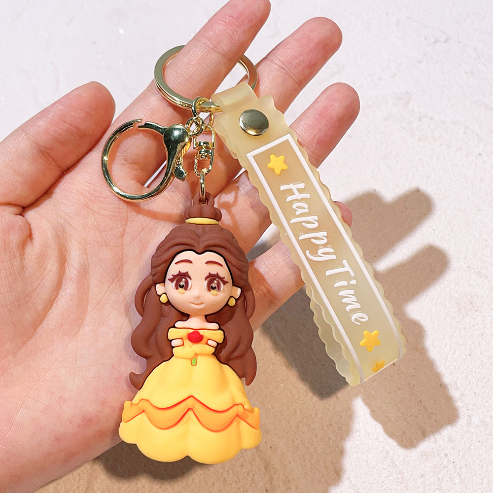 Animation Snow White Mermaid Princess Frozen Keychain Keyring Netby