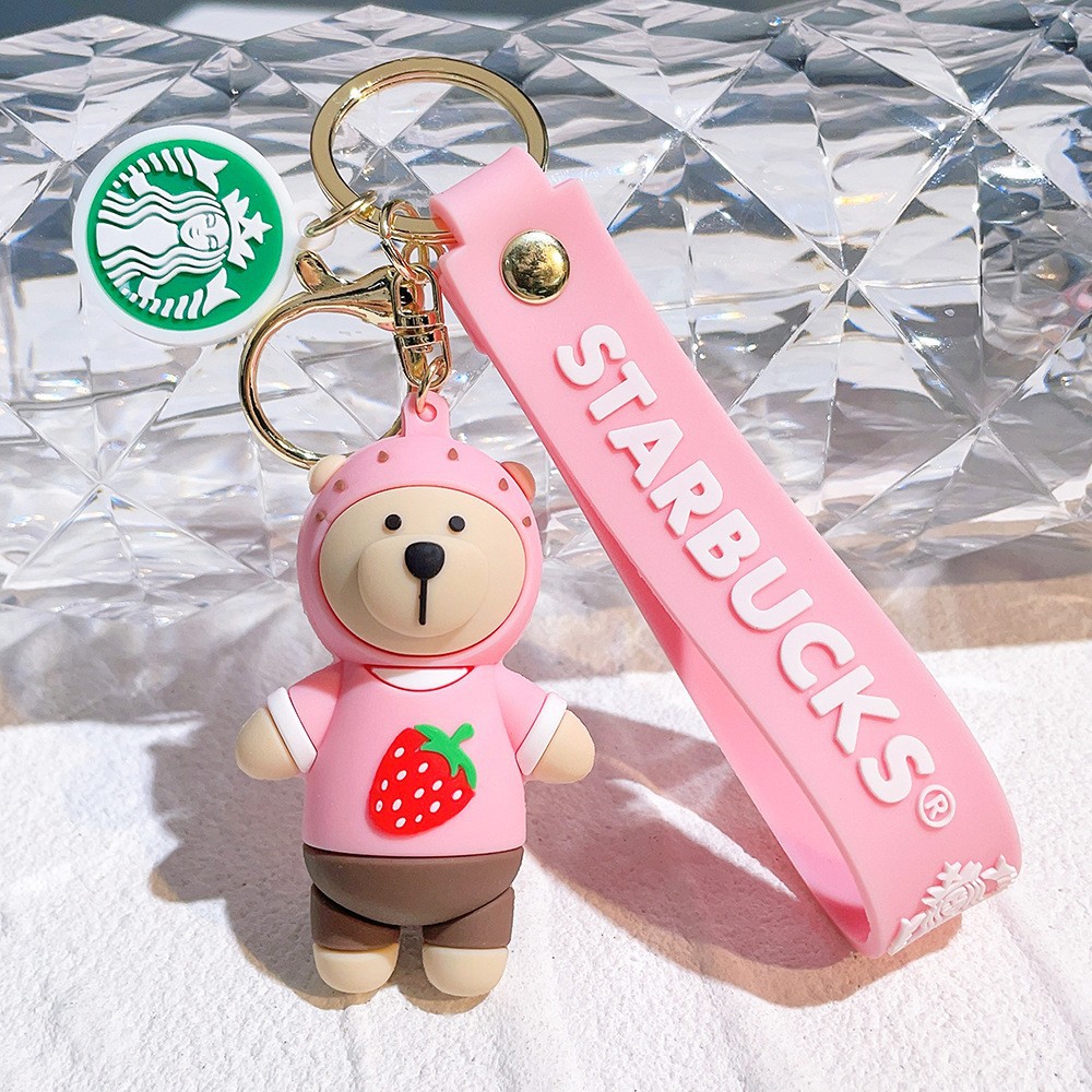 Creative STARBUCKS Bear Coffee Cup Keychain Keyring Netby