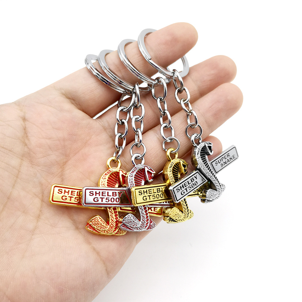 Metal Car Keyring Keychain Keyfob for Cobra SHELBY GT500 Standard Ford Netby