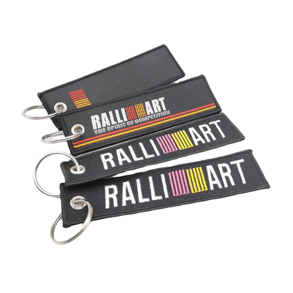 MITSUBISHI RALLIART Eagle Buckle Cloth Car Keychain Keyring Keyfob Wrist Strap Netby