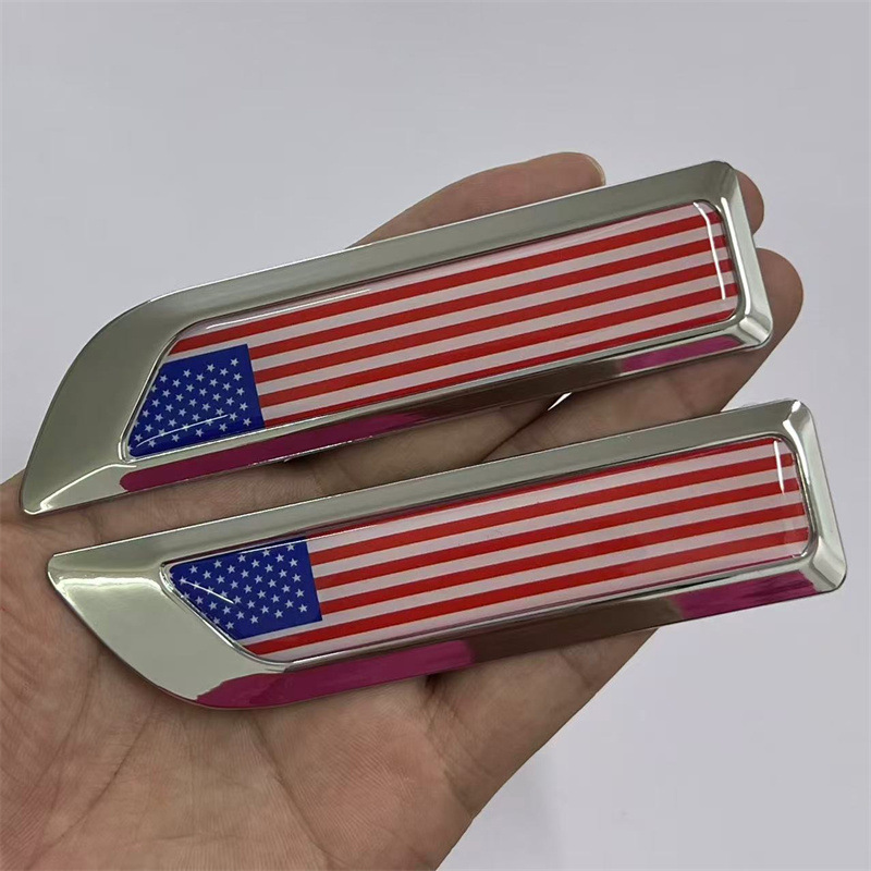 Knife Blade Shape National Flag Car Fender Side Sticker Netby