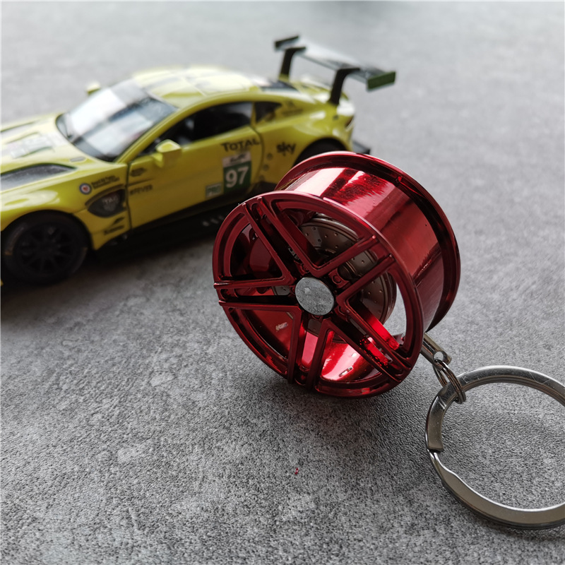 Creative Car Wheel Shape Keyring Keychain Keyfob with Brake Disc Netby