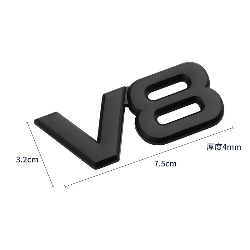 Metal 4X4 4WD Full Time V6 V8 Car Emblem Badge Netby