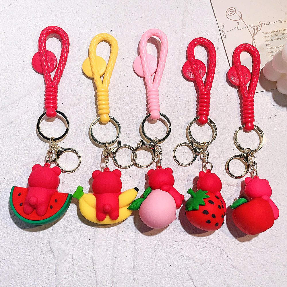 Animation Strawberry Bear Keychain Keyring Netby