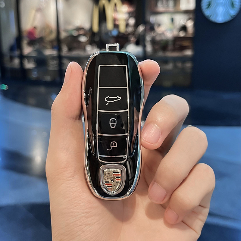 Silicon Car Key Case for Porsche Cayenne Macan Panamera 718 911 Netby