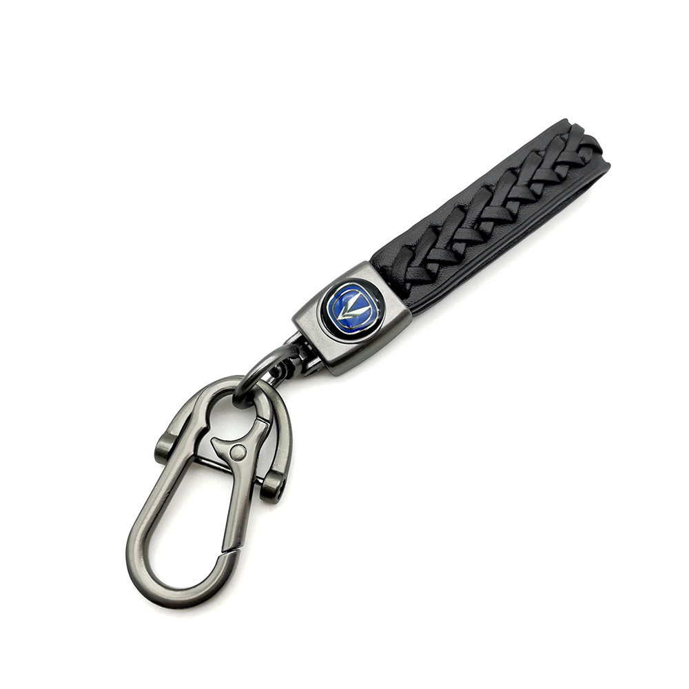 Knitting Leather Car Logo Emblem Kering Keychain Keyfob for Audi Benz BMW VW Chevrolet Toyota Volvo Netby