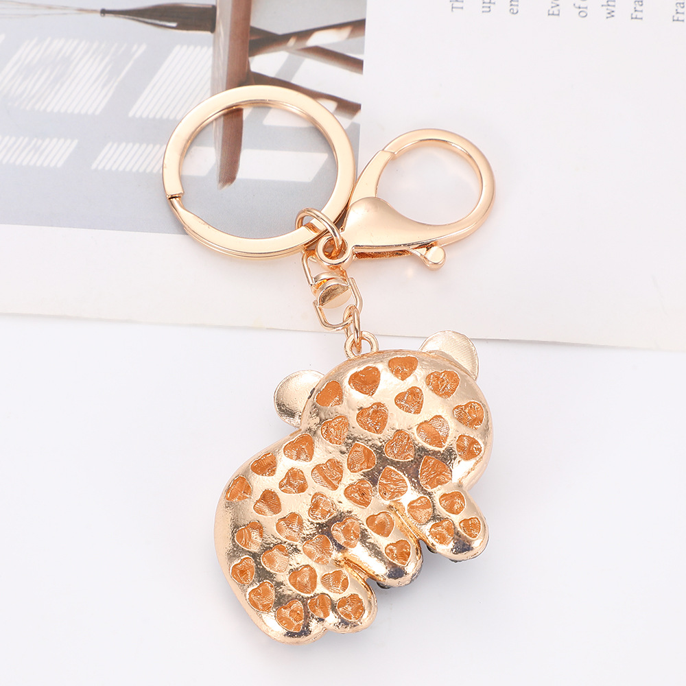 Rhinestone Panda Keychain Keyring Netby