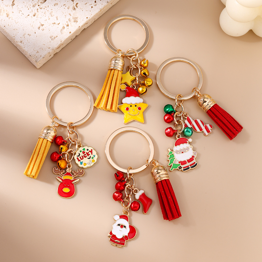Tassel Festival Christmas Keychain Keyring Netby