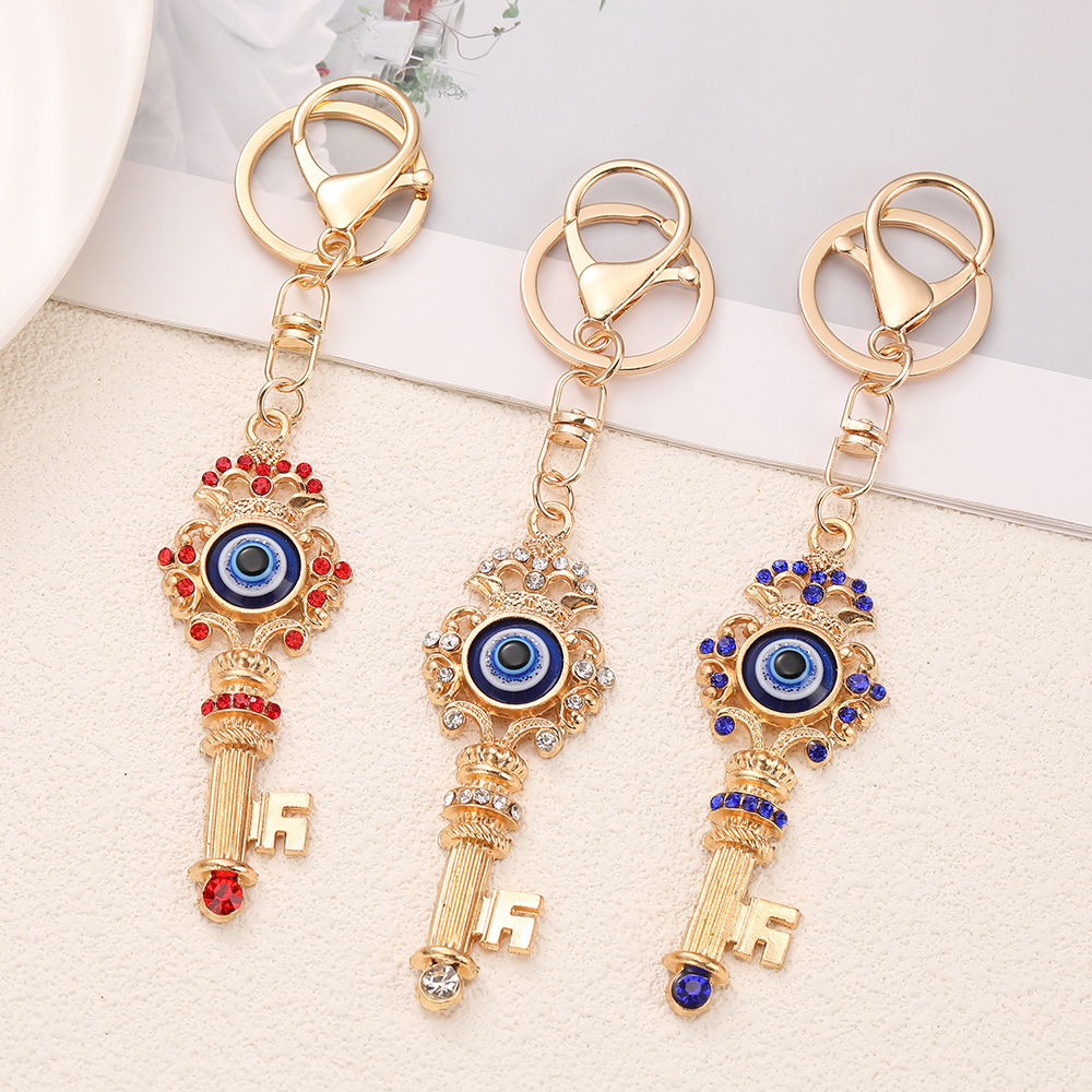 Rhinestone Devil's Eye Keychain Keyring Netby