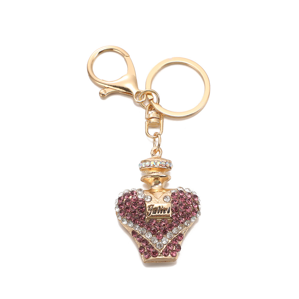 Rhinestone Perfume Bottle Keychain Keyring Netby
