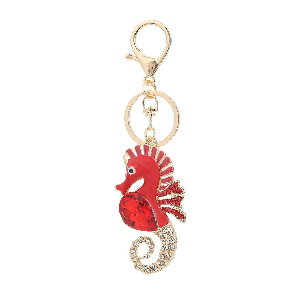 Seahorse Rhinestone Keychain Keyring Netby