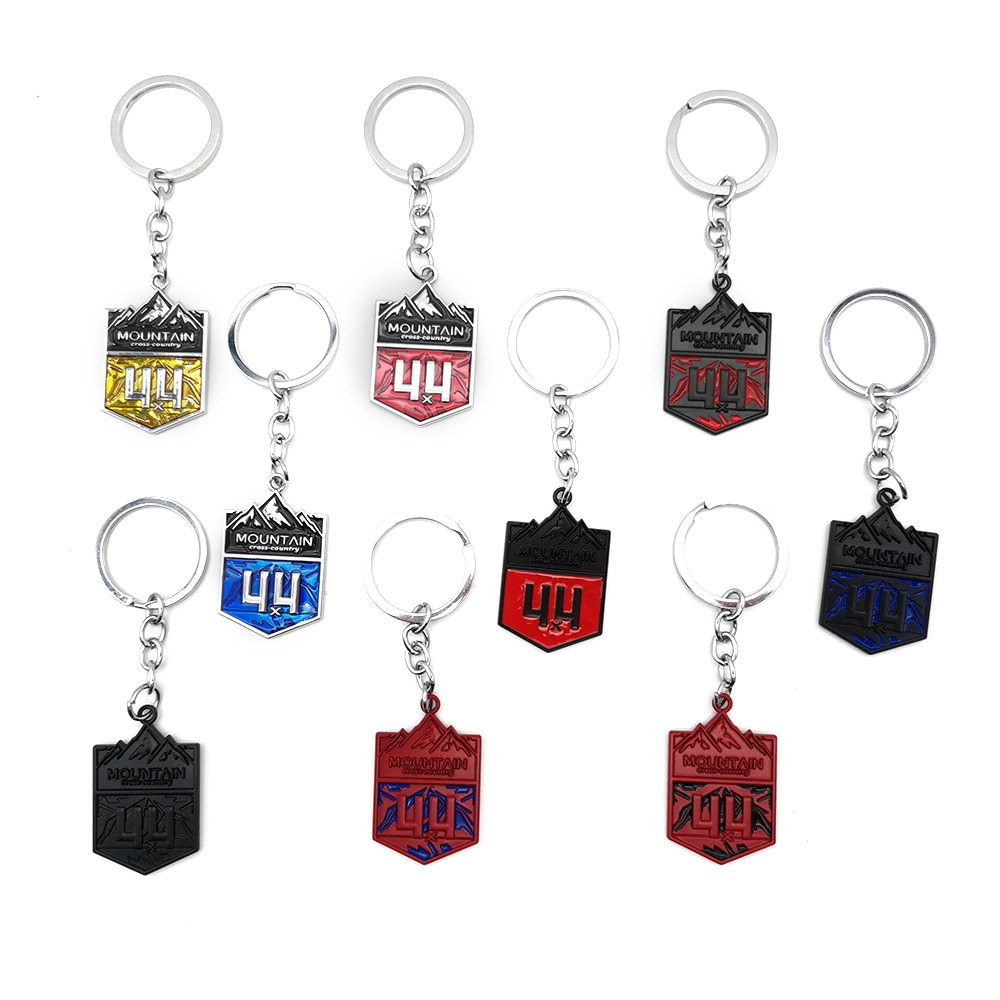 Metal Jeep 4x4 Moutain Cross Country Shield Car Keychain Keyring Keyfob Netby