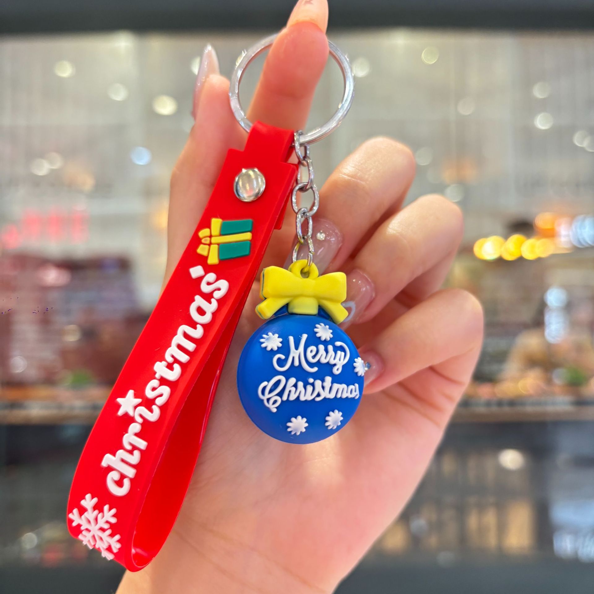 Silicon Santa Claus Tree Snowman Festival Christmas Keychain Keyring Netby