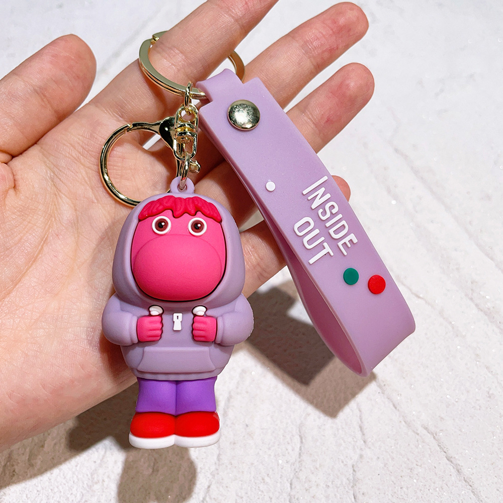 PVC Animation Inside Out Car Keychain Keyring Lanyard Netby
