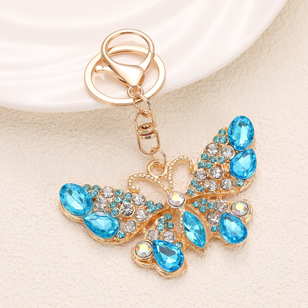 Rhinestone Butterfly Keychain Keyring Netby