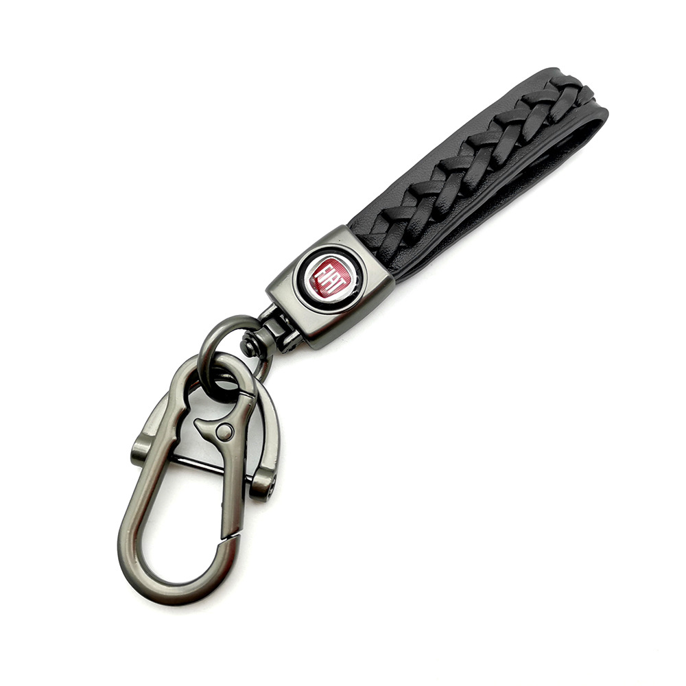 Knitting Leather Car Logo Emblem Kering Keychain Keyfob for Audi Benz BMW VW Chevrolet Toyota Volvo Netby