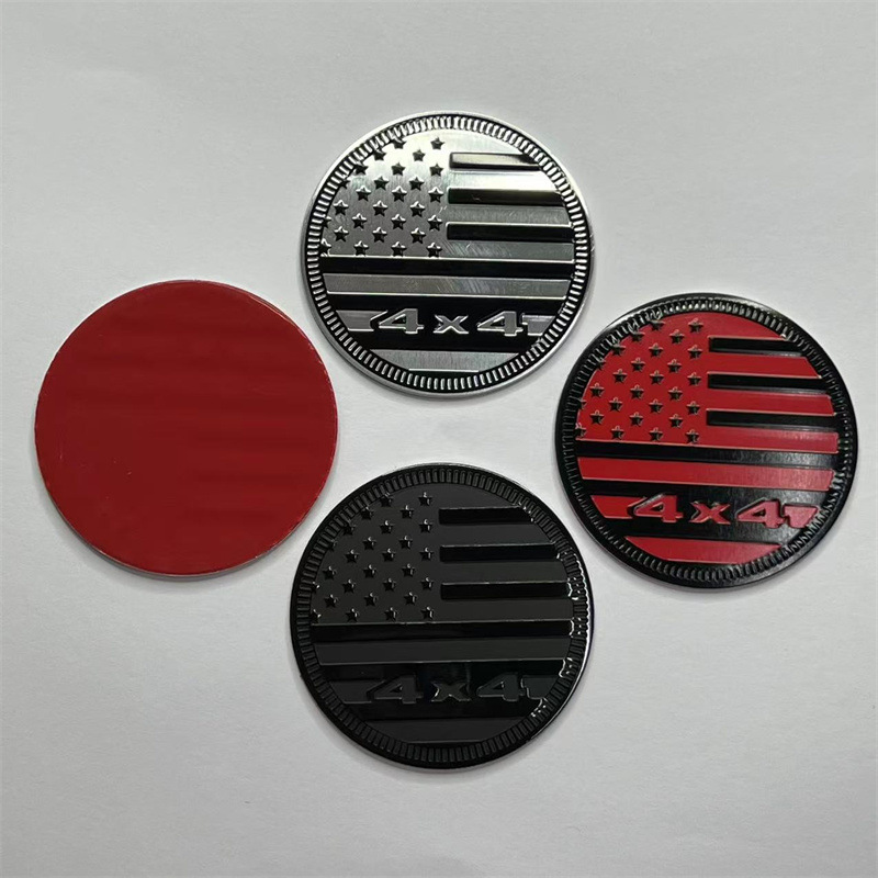 Metal Off Road 4X4 RATED Car Emblem Badge for Jeep with USAA National Flag Netby