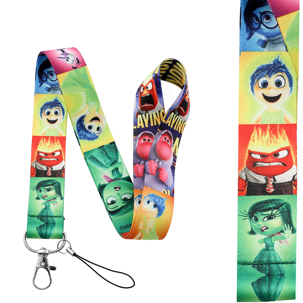 PVC Animation Inside Out Car Keychain Keyring Lanyard Netby