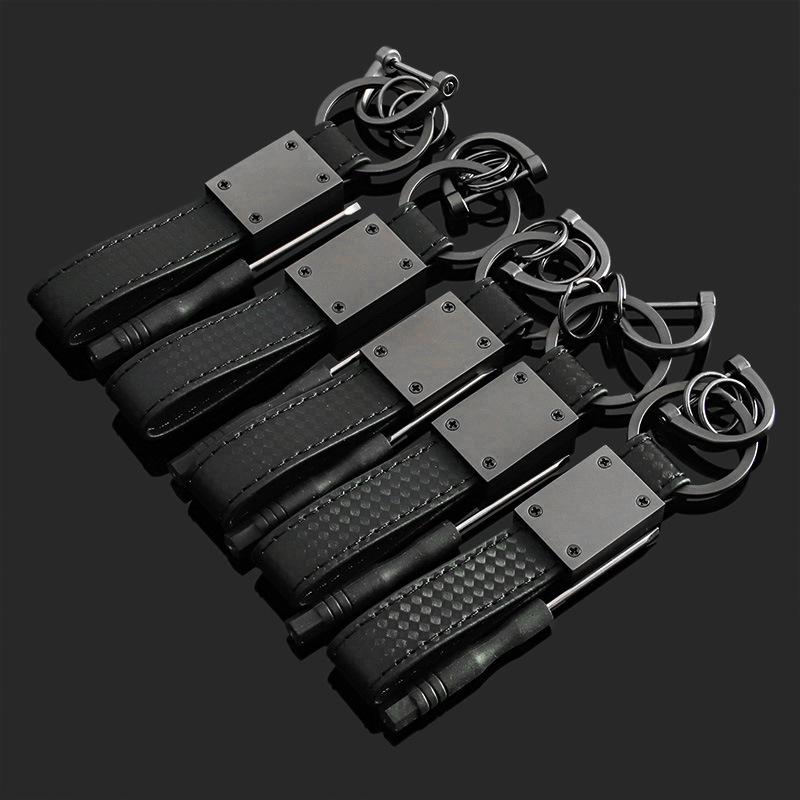 Leather Car Logo Keychain Keyring Keyfob for Audi Sline RS Benz AMG BMW M Volkswagen VW R RLINE Netby