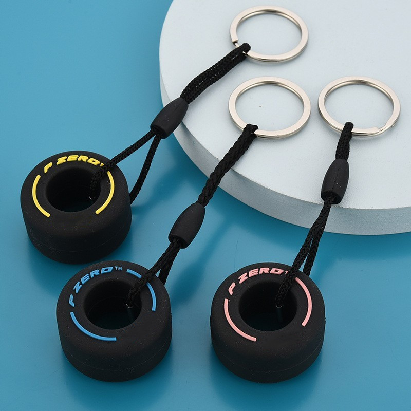 Rubber Pirelli ZERO Car Wheel Tire Keychain Keyring Netby