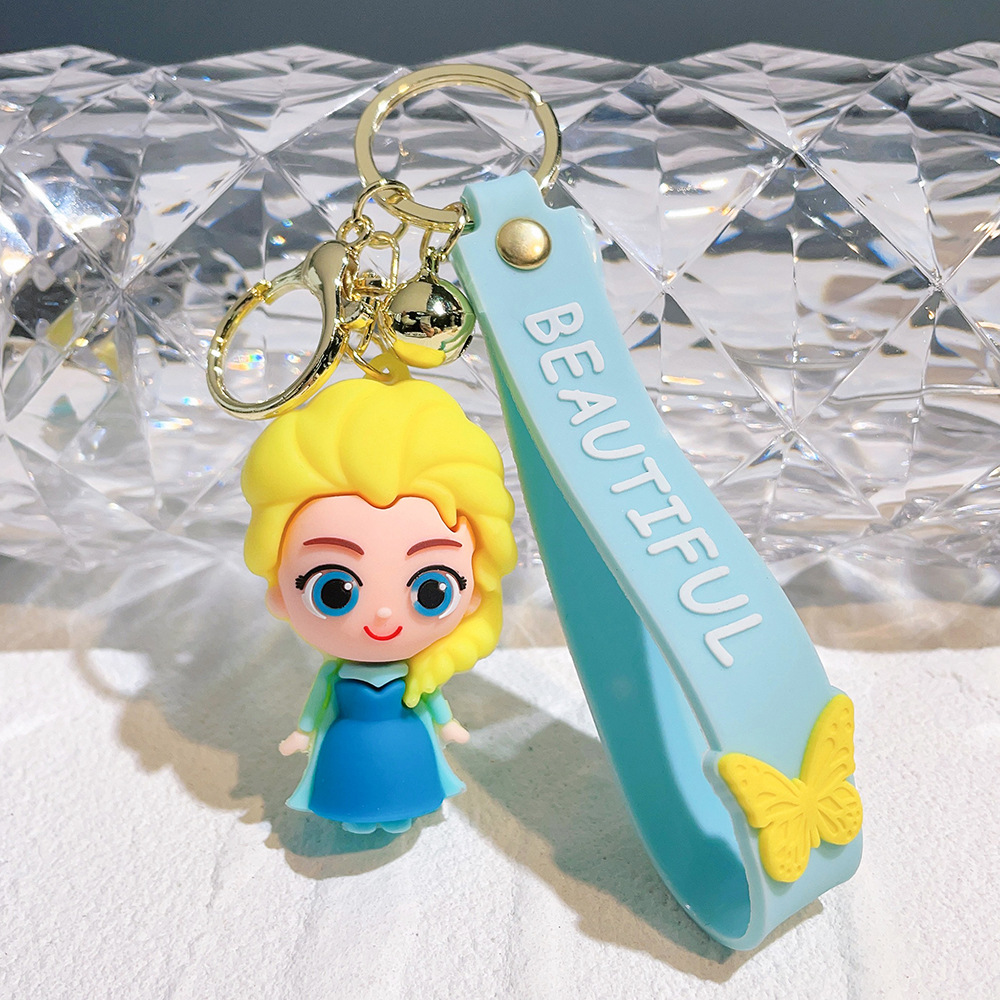 Animation Snow White Mermaid Princess Frozen Keychain Keyring Netby