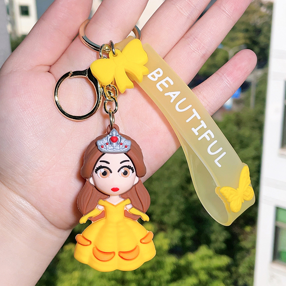 Animation Snow White Mermaid Princess Frozen Keychain Keyring Netby