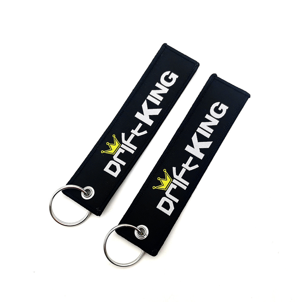 Metal Motorbike Car Logo Cloth Kering Keychain Keyfob for JDM GTI NISMO RALLIART TYPE R HKS TRD NOS Netby