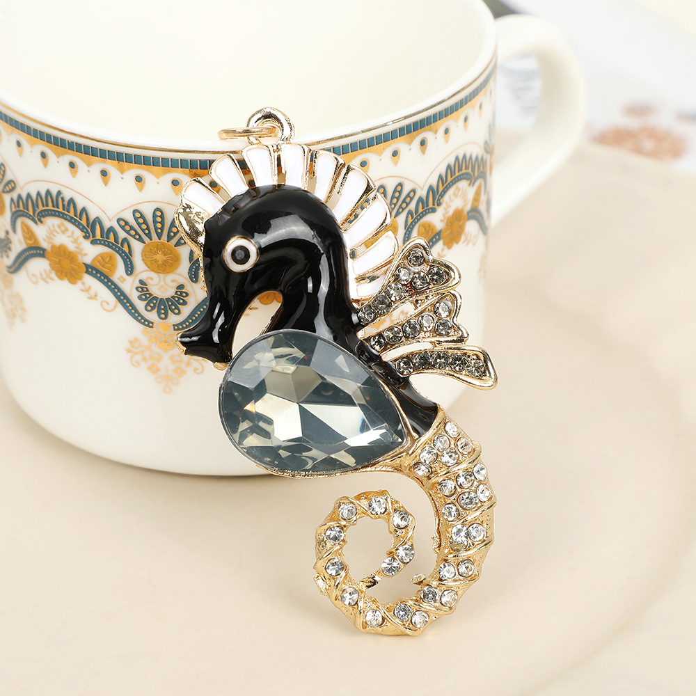 Seahorse Rhinestone Keychain Keyring Netby
