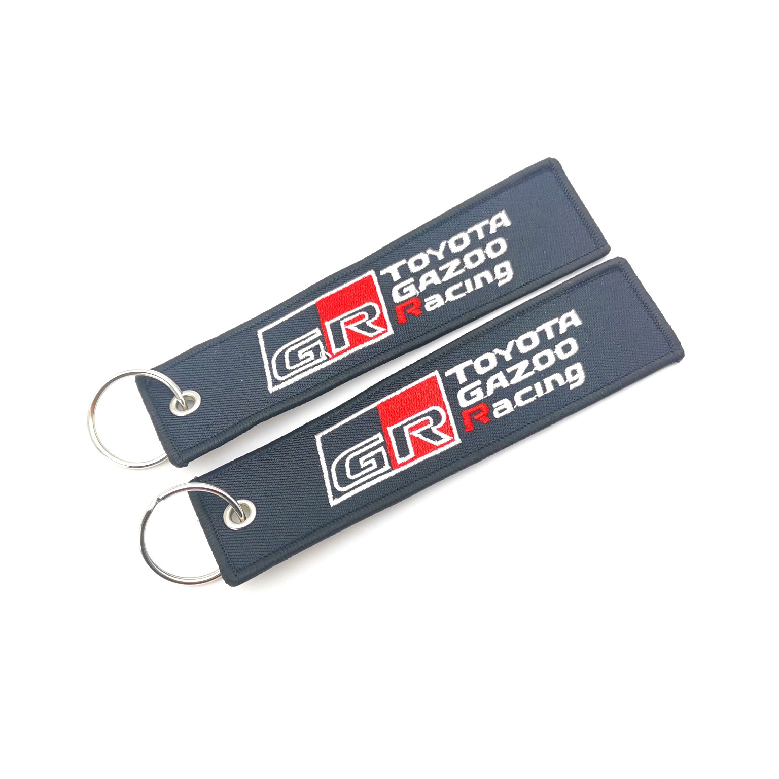 Car logo modified brand textile embroidery cloth key chain hanging TRD MUGEN