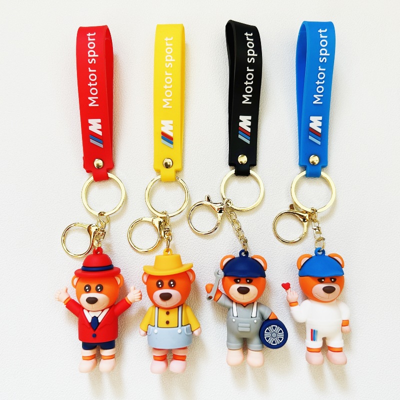 Silicon BMW Motorsport M Power Bear Car Keychain Keyring Netby