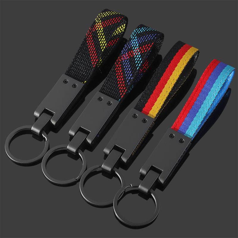 Camouflage 3 Strip Car Keychain Keyring Keyfob for BMW M Benz AMG Netby