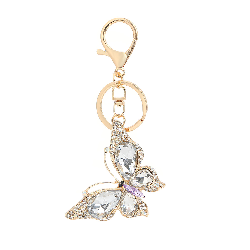Rhinestone Crystal Butterfly Keychain Keyring Netby