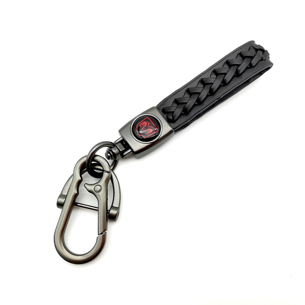 Knitting Leather Car Logo Emblem Kering Keychain Keyfob for Audi Benz BMW VW Chevrolet Toyota Volvo Netby