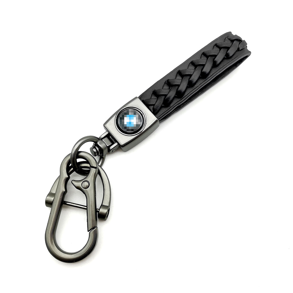 Knitting Leather Car Logo Emblem Kering Keychain Keyfob for Audi Benz BMW VW Chevrolet Toyota Volvo Netby