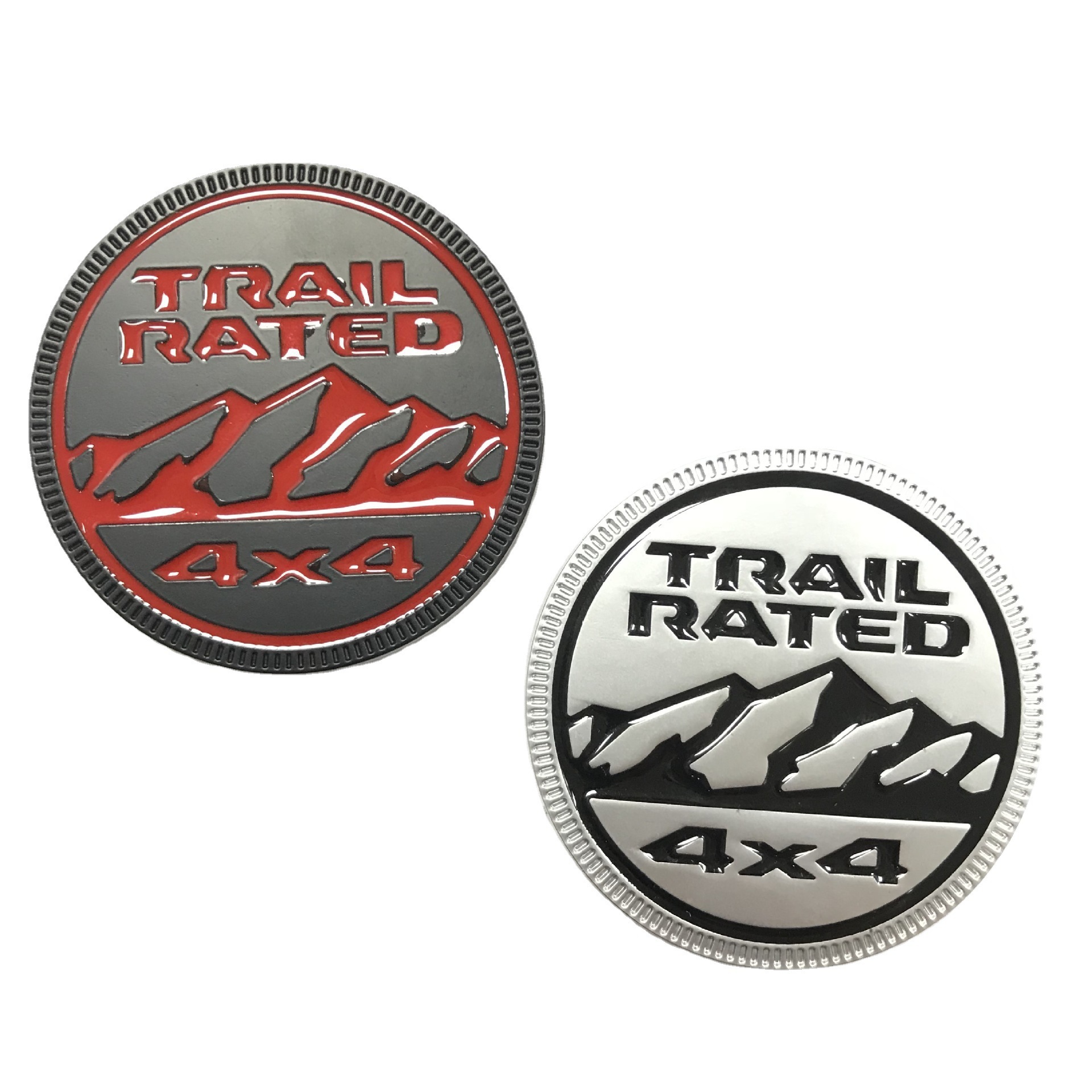 Metal Jeep TRAIL RATED 4X4 Car Emblem Badge Netby