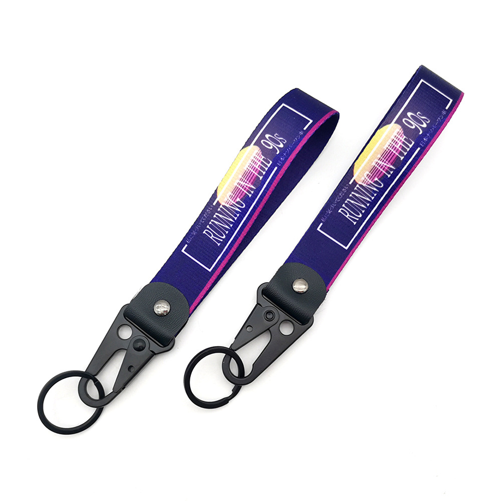 RUNNING IN THE 90S Eagle Buckle Keyring Keychain Keyfob Wrist Strap Netby