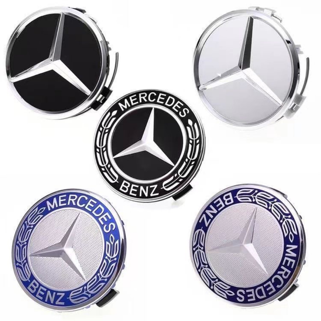 75mm ABS Car Wheel Hub Center Cover Emblem Badge for Mercedes Benz C180 C200 E260 E300 S350 ML350 Netby