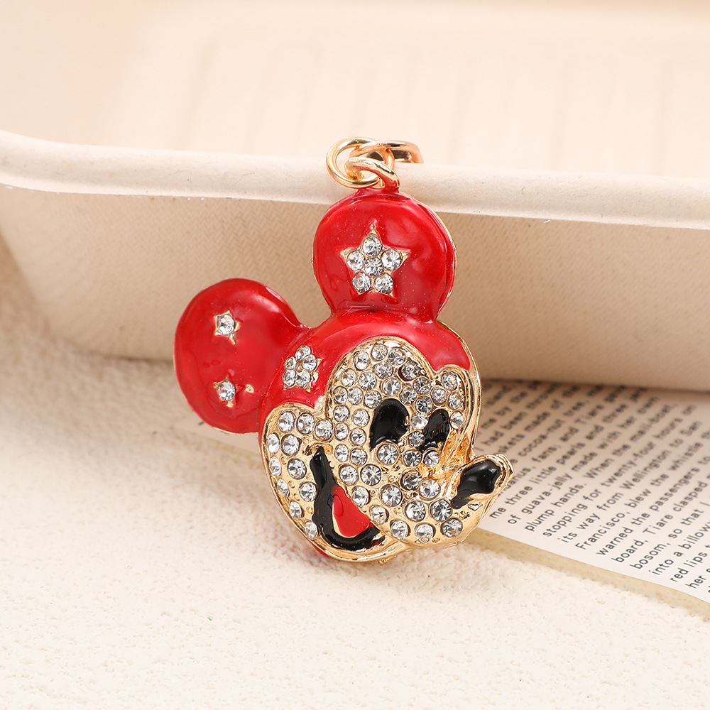 Rhinestone Mickey Mouse Keychain Keyring Netby