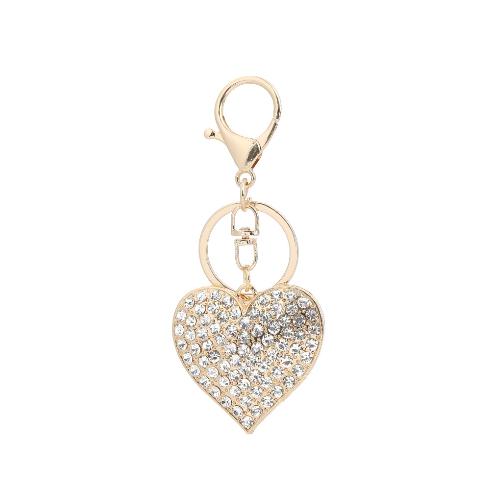 Rhinestone Love Heart Keychain Keyring Netby
