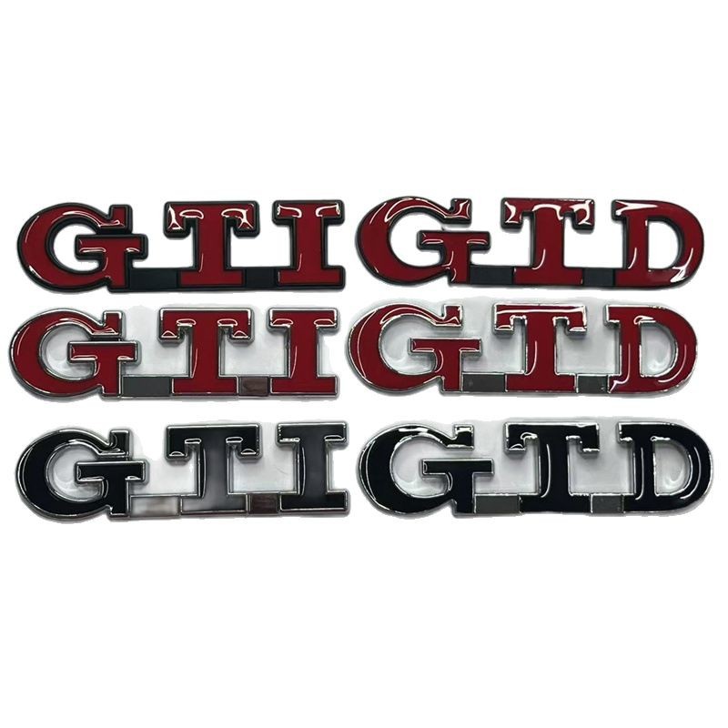 Metal GTI GTD Car Emblem Badge for VW VOLKSWAGEN POLO Golf GTI Netby