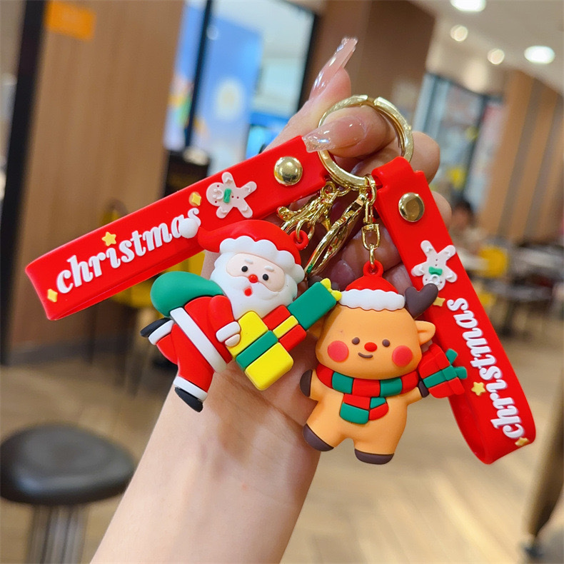 Festival Christmas Tree Snowman Reindeer Keychain Keyring Netby