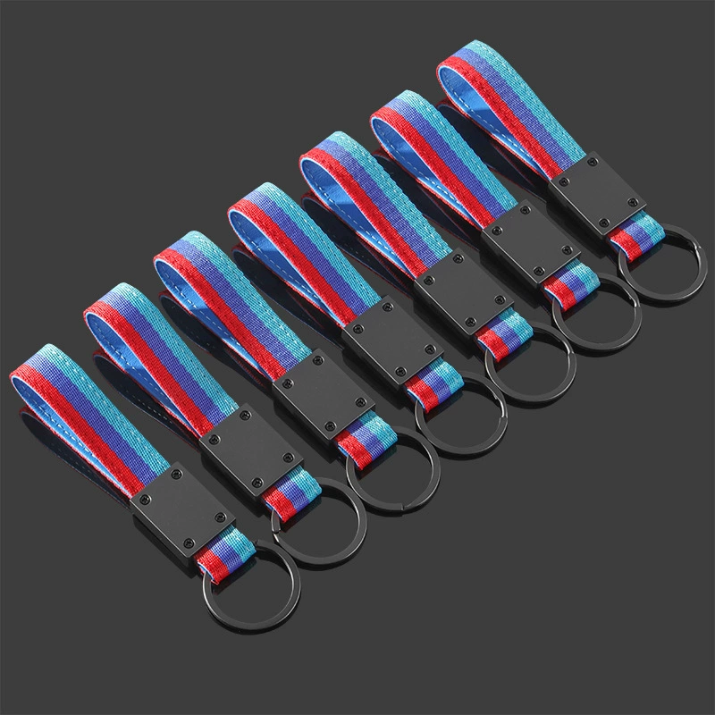 13*2.2cm Leather Belt Car Logo Keyring Keychain for BMW X1 X2 X3 X5 X6 X7 Netby
