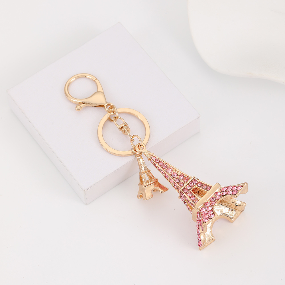 Rhinestone Eiffel Tower Keychain Keyring Netby