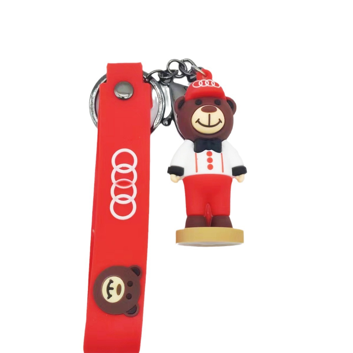 Silicon Audi Bear Keychain Keyring for Audi with Retail Box Netby